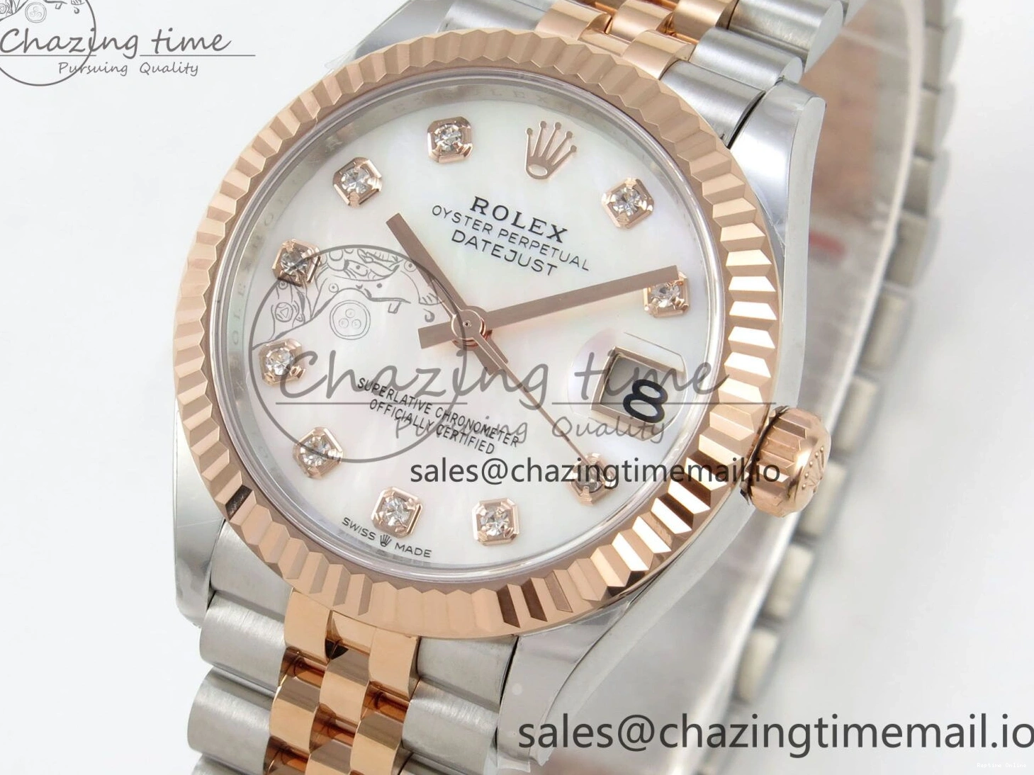 1230 DateJust 31 278271 THBF 1:1 Best Edition 904L Steel White Diamonds Dial on SS RG Jubilee Bracelet HZ Cal. Classic 24